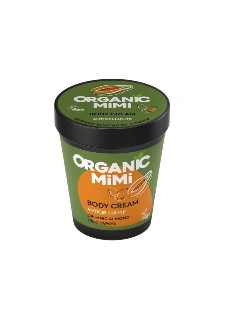 Organic Mimi Almond & Papaya Anticellulite Body Cream 200ml - Image 1