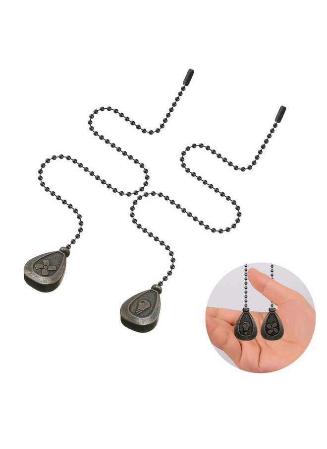 BEATURE Ceiling Fan Pull Chains - 4 Pieces Bronze Extension Fan, Lighting, Fan, Lamp Pull Chain Decorative Extender Ornament 12 Inch in Length, with 3 mm Diameter Beaded Ball Fan Chain Connector(Black Copper)  - Image 5