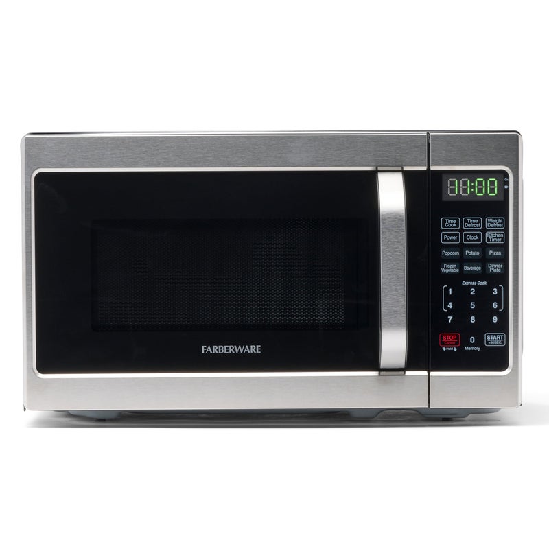 Farberware Farberware Countertop Microwave 700 Watts 07 Cu Ft  Microwave Oven With LED Lighting and Child Lock  Perfect for Apartments and Dorms  Easy Clean Stainless Steel 
