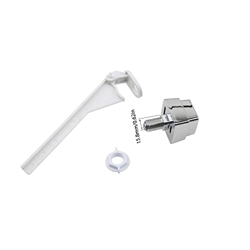 Rrina 2Pcs Push Button Toilet Flush Lever Handle, Universal Side Mount Toilet Trip Lever Tank Flush Lever - Image 3