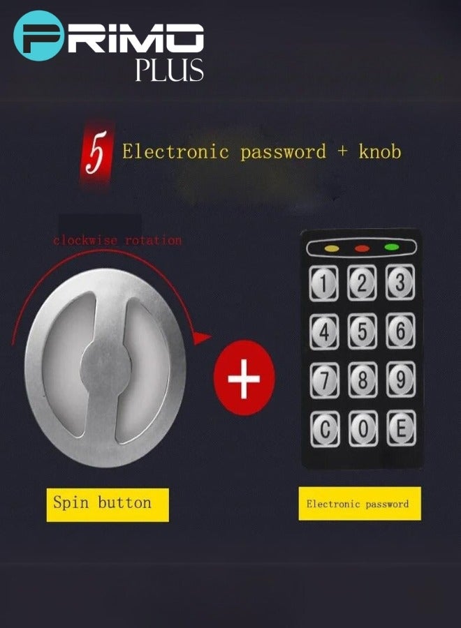 بريمو بلس خزنة رقمية إلكترنية ذهبي/فضي 27X22x22 سم - Image 3