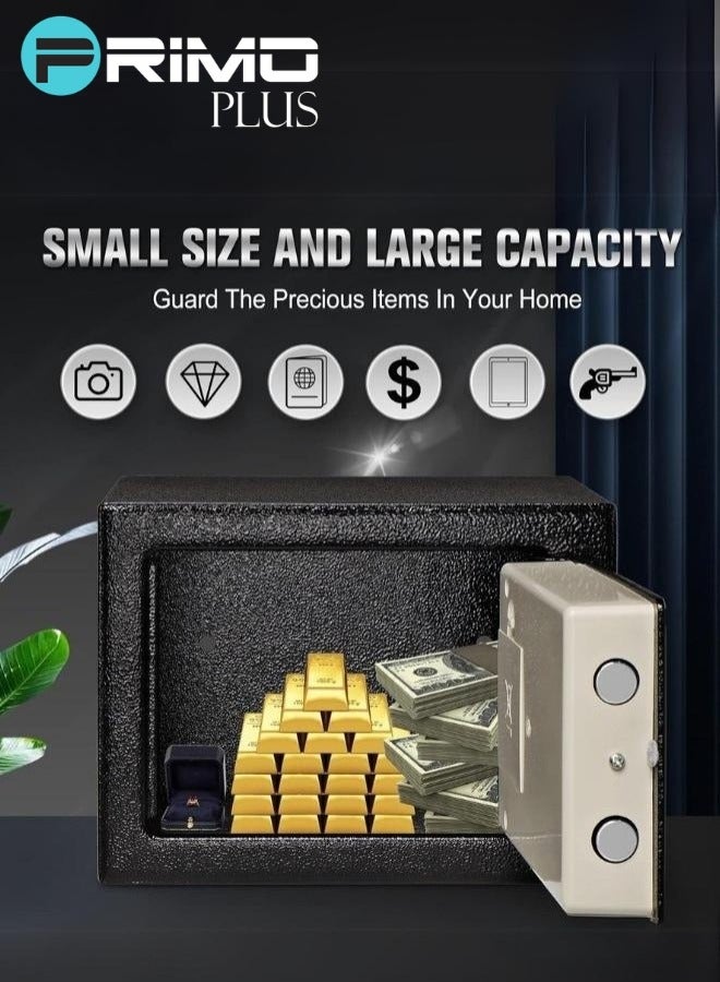بريمو بلس خزنة رقمية إلكترنية ذهبي/فضي 27X22x22 سم - Image 5