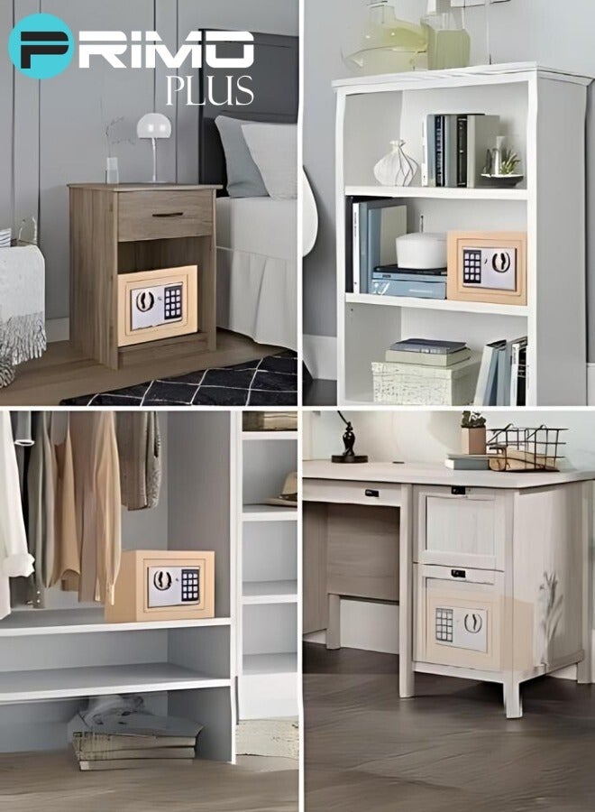 بريمو بلس خزنة رقمية إلكترنية ذهبي/فضي 27X22x22 سم - Image 2