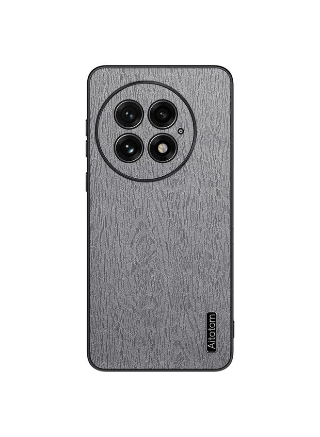The Bros Case For OnePlus 13 Tree Bark Leather Shockproof Phone Case