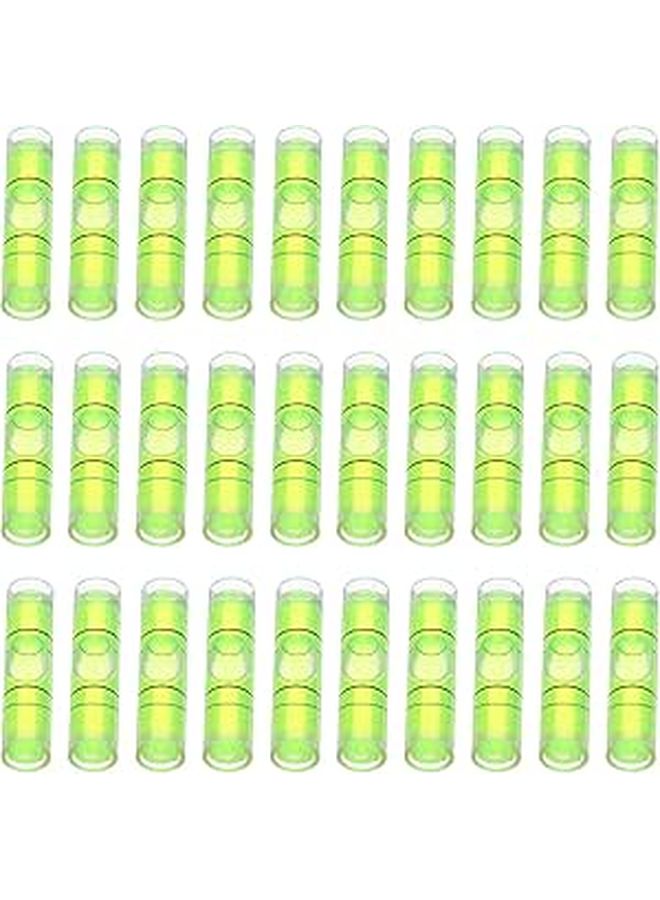 50 قطعة من قوارير المستوى الفلورية الصغيرة فقاعة مستوى أفقي مسطرة روح لقياس DIY - Image 1
