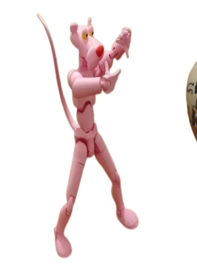 Beoals Panther Action Figure Toy, Pink, Poseable Collectible Plasticoy, Articulated Joints,Figure Toy - Image 1