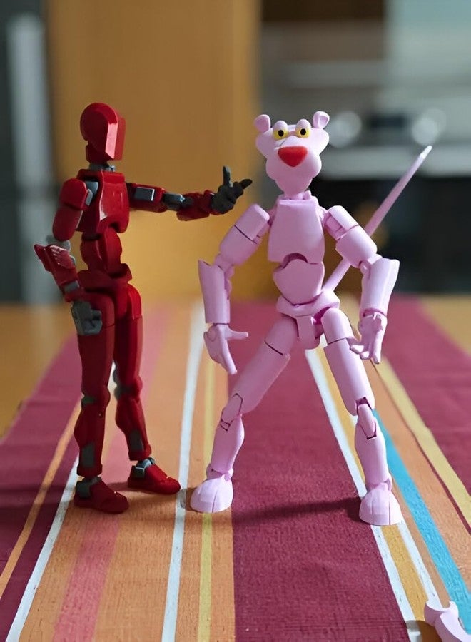Beoals Panther Action Figure Toy, Pink, Poseable Collectible Plasticoy, Articulated Joints,Figure Toy - Image 3