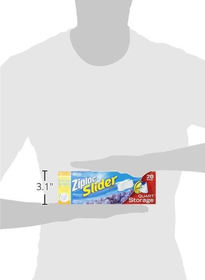 Ziploc Quart Food Storage Slider Bags, Power Shield Technology for More Durability, 20 Count - Image 3