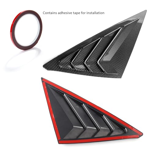 CKE for 11th Gen Civic Hatchback Compatible with Honda Civic 2025 2024 2023 2022 Accessories Sport Car Exterior Rear Side Window Louvers Air Vent Scoop Shades Cover Blinds -Carbon Fiber Style - Image 5