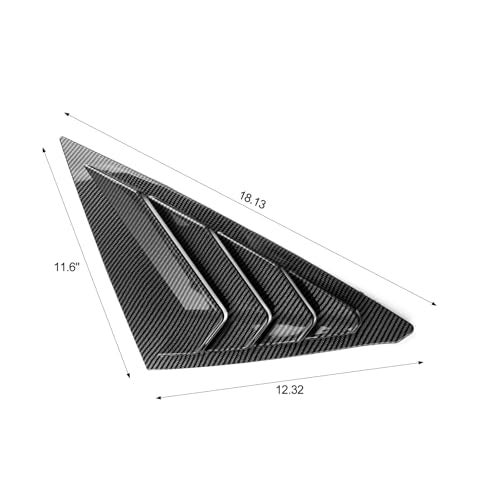 CKE for 11th Gen Civic Hatchback Compatible with Honda Civic 2025 2024 2023 2022 Accessories Sport Car Exterior Rear Side Window Louvers Air Vent Scoop Shades Cover Blinds -Carbon Fiber Style - Image 3