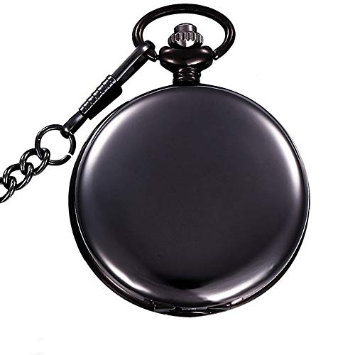 LYMFHCH Classic Smooth Vintage Quartz Pocket Watch, Arabic Numerals Scale Mens Watch with Chain Christmas Graduation Birthday Gifts Fathers Day - Image 3