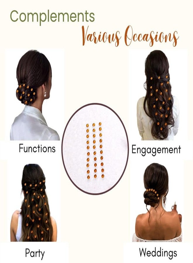 Ansh Hair Stickers - 30 Piece Pack for Stylish DIY Hair Accessories-2774, Golden - Image 5