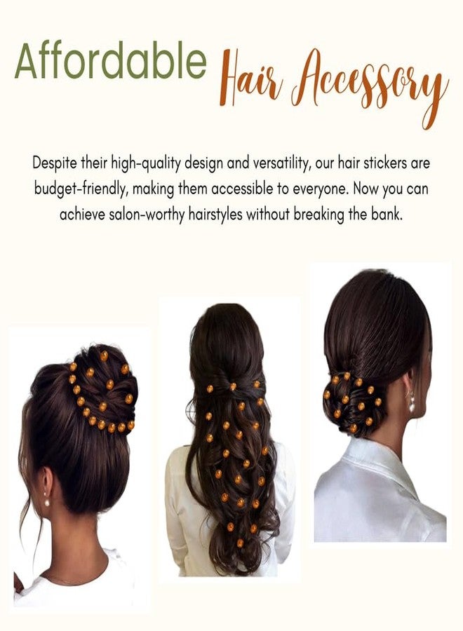 Ansh Hair Stickers - 30 Piece Pack for Stylish DIY Hair Accessories-2774, Golden - Image 4