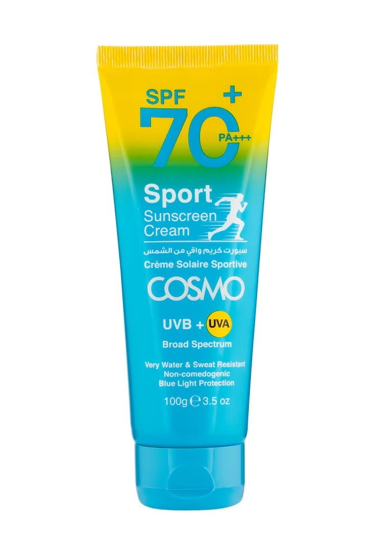 COSMO Cosmo Sport Sunscreen Cream SPF 70+100g UVB/UVA Protection for Men and Women  - Image 1
