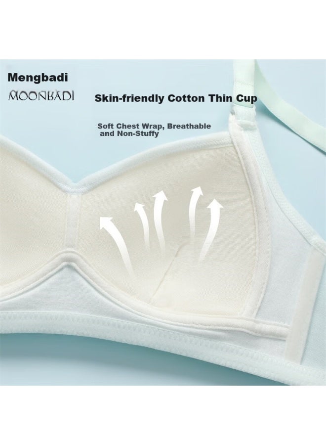 Moonbadi Girls' Bra For Ages 16-18, Stage 3 High School Cotton High Elasticity Comfortable Wireless Bra - Image 3
