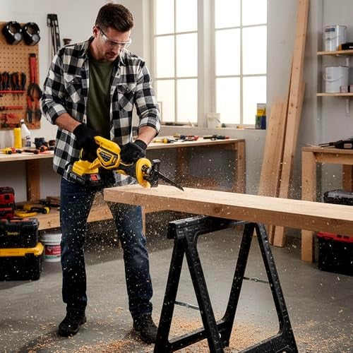 Tomahawk REC-5230 20V Brushless Reciprocating Saw/Saber Saw with 2.0Ah x2 Battery, Tool Free Blade Change, 3000 SPM, 18mm Stroke, Multi-Material Cutting Wood Steel Aluminium - Image 3