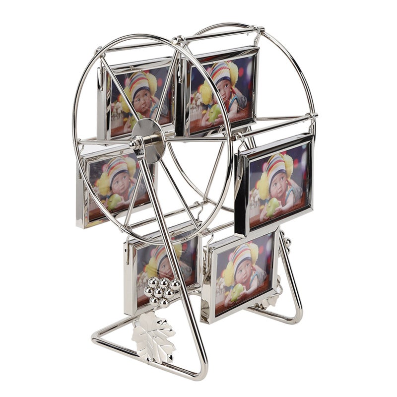 Unique Rotating Wheel Rack Photo Picture Frame Wedding Photography Studio Home Decoration - Image 1
