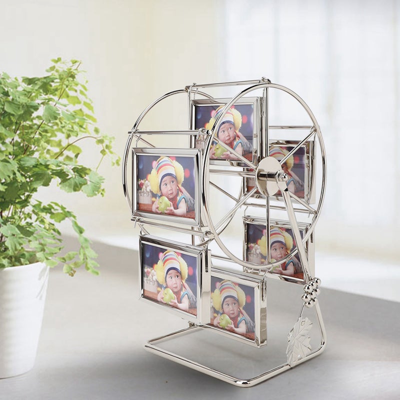 Unique Rotating Wheel Rack Photo Picture Frame Wedding Photography Studio Home Decoration - Image 2