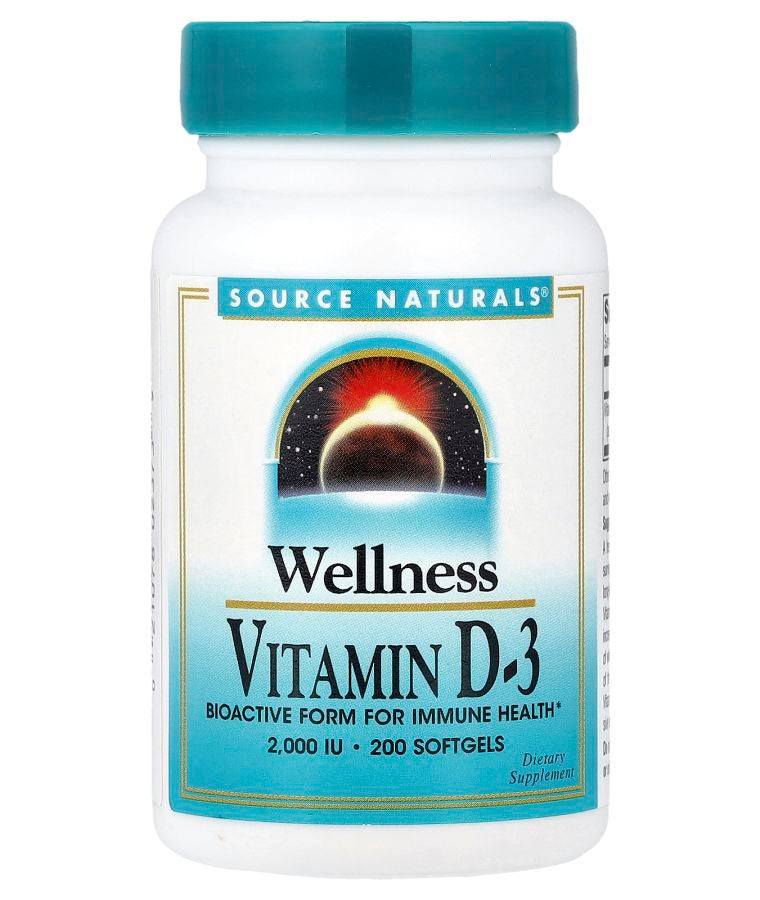 Wellness Vitamin D-3 50 mcg (2000 IU) 200 Softgels