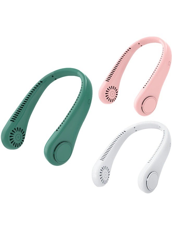 Generic USB Rechargeable Personal Neck Fan Quiet Wearable Personal Fan with 3 Wind Speed for Sports Outdoor Indoor  - Image 2