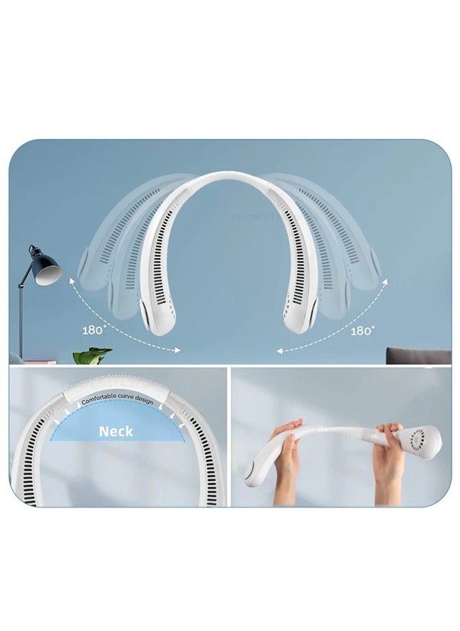 Generic USB Rechargeable Personal Neck Fan Quiet Wearable Personal Fan with 3 Wind Speed for Sports Outdoor Indoor  - Image 4