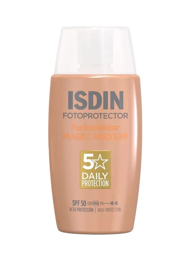 ISDIN واقي شمس فيوجن ووتر ماجيك متوسط SPF50