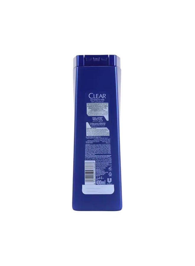 Clear Men Anti Dandruff Shampoo Cool Sport Menthol Shampoo With Cooling Mint- 400ml - Image 3