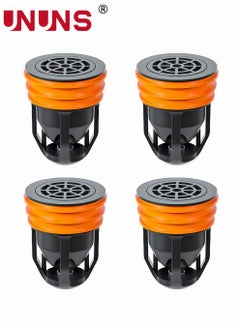UNUNS Shower Floor Drain Backflow Preventer Valve Sewer Core Drainage Insert Drain Plug Hair Catcher Gas Sealer Floor Strainer Trap Seal Orange 4 Pack  - Image 2