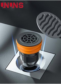 UNUNS Shower Floor Drain Backflow Preventer Valve Sewer Core Drainage Insert Drain Plug Hair Catcher Gas Sealer Floor Strainer Trap Seal Orange 4 Pack  - Image 3
