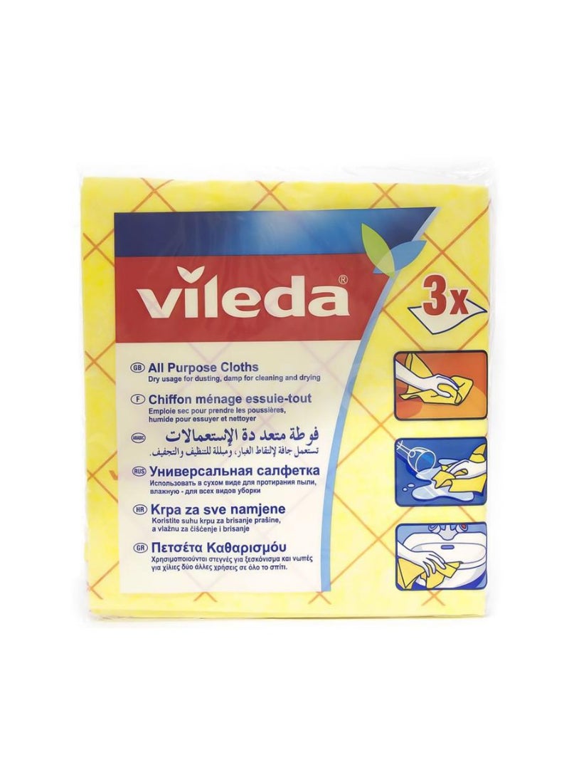 Vileda All-Purpose Cloth Set Pack of 3