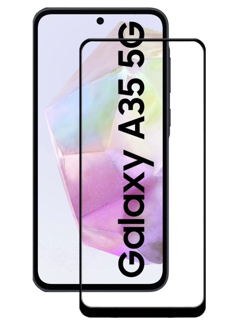 ACLIX Tempered Glass Screen Protector Antistatic ESD Dustproof Premium Quality High Definition Designed For Samsung Galaxy A35 - Image 1