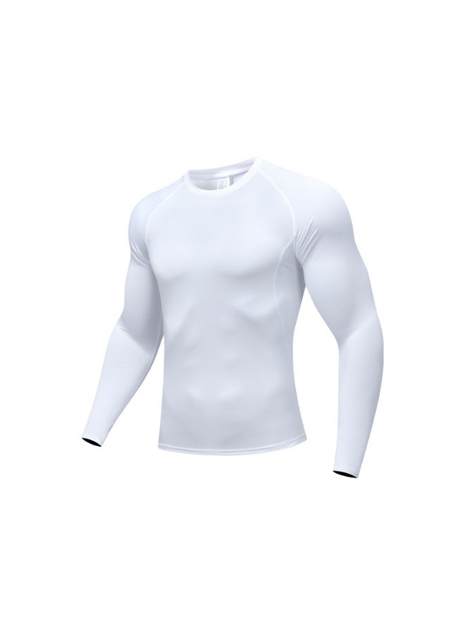 Mens Compression T-shirt Long Sleeve Solid Color  Tee T Shirt Fitness Running Gym Training Uniform Men  Tops Tshirt - Image 1