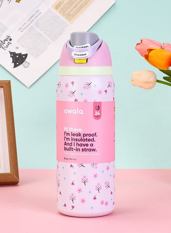Owala FreeSip Insulated Stainless Steel Water Bottle with Straw for Sports, Travel, and School BPA-Free Sports Water Bottle - Image 1