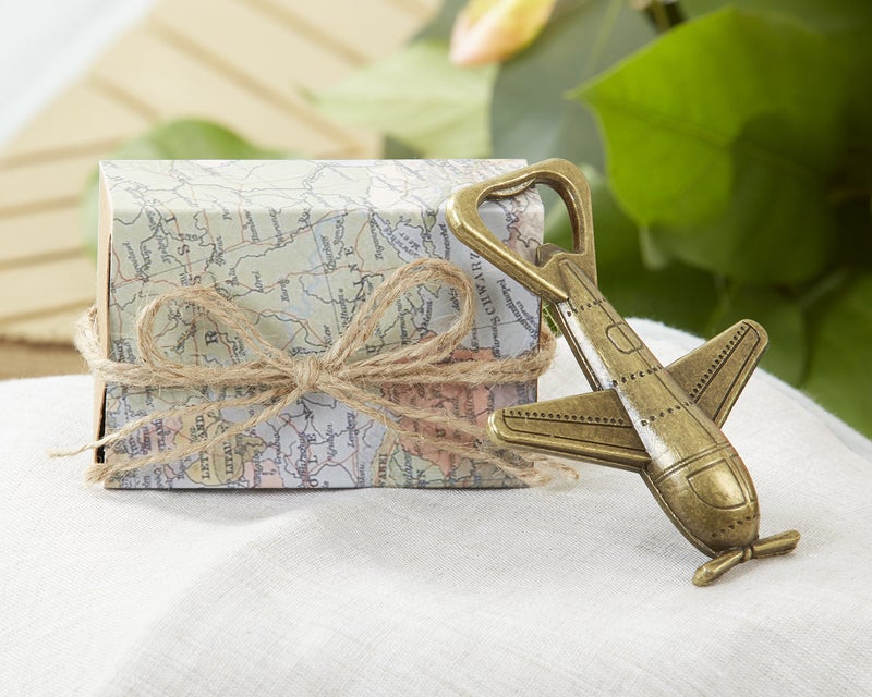 Kate Aspen Let the Adventure Begin Airplane Bottle Opener, Wedding Party Favors, Bridal Shower Gift, Travel Themed Decorations - Image 4