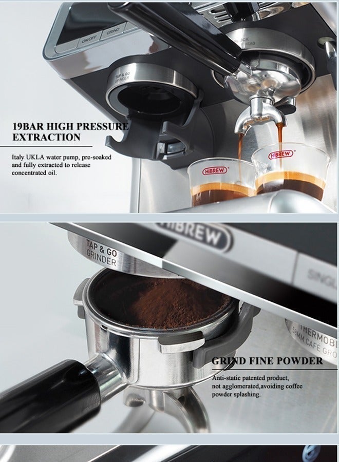 HiBREW Barista Pro Bean to Espresso,Cafetera Commercial Level Coffee Machine with Full Kit for Cafe Hotel Restaurant H7 - Image 2