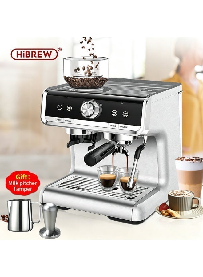 هيبرو ماكينة قهوة HiBREW Barista Pro لتحويل حبوب البن إلى إسبريسو، ماكينة قهوة تجارية عالية الجودة مع مجموعة كاملة للمقاهي والفنادق والمطاعم H7 - Image 1