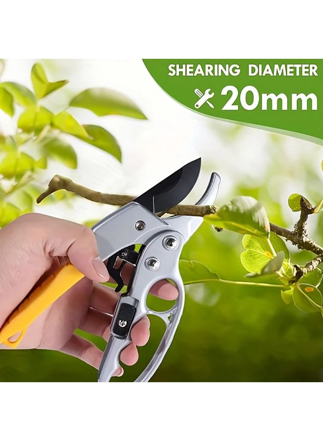 Manganese Steel Manual Pruning Scissors Yellow Pulley Shears For Gardening Flower Arrangement - Image 4