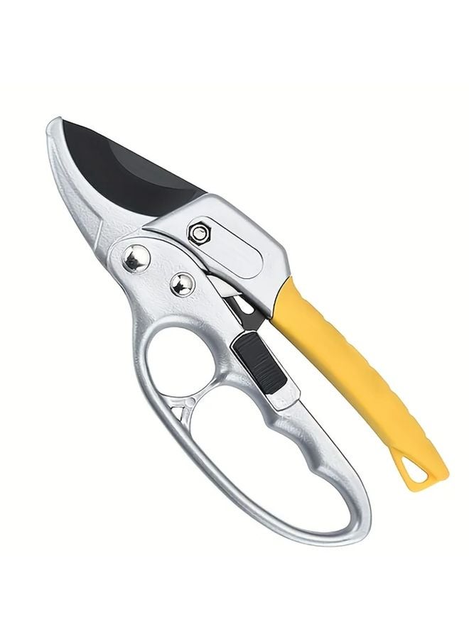 Manganese Steel Manual Pruning Scissors Yellow Pulley Shears For Gardening Flower Arrangement - Image 2