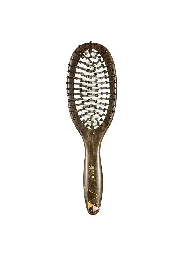 TAN MUJIANG Wooden Hair Brush For Women Colorful Lattice  - Image 3