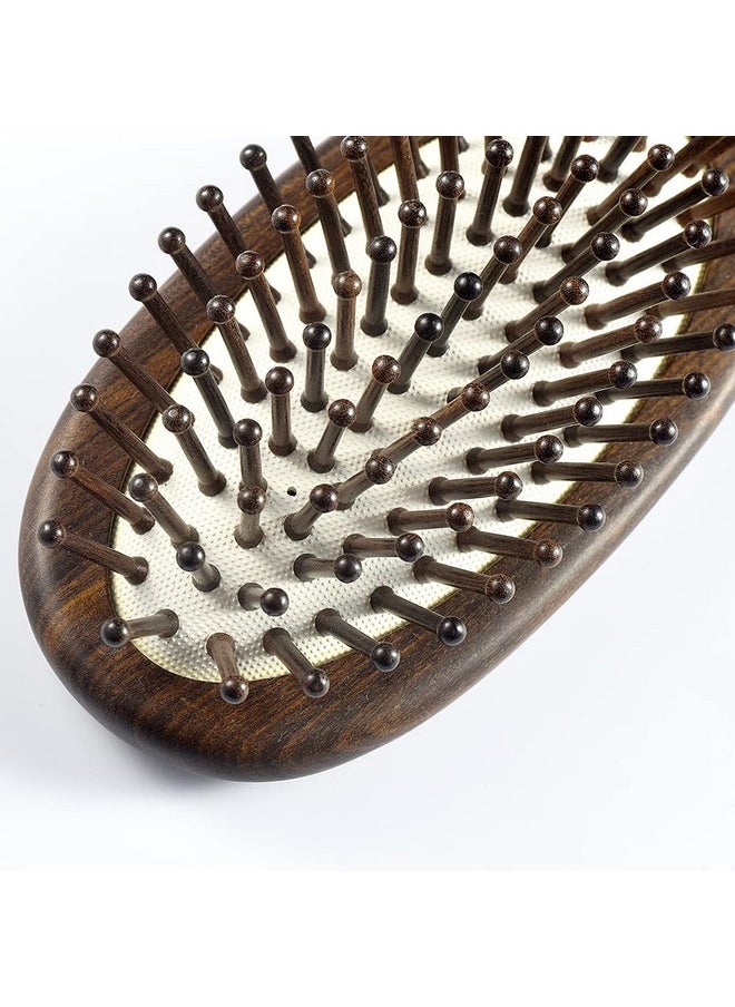 TAN MUJIANG Wooden Hair Brush For Women Colorful Lattice  - Image 4