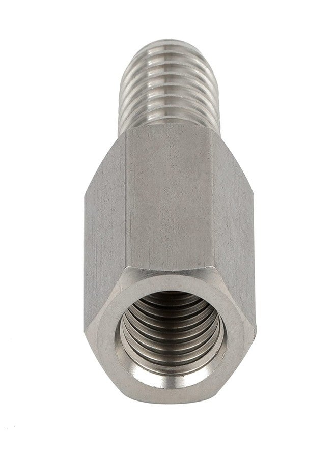 وصلة أنابيب من الفولاذ المقاوم للصدأ 304 من Yoebor Metalwork، محول، من سن أنثوي G 1/8 بوصة إلى سن ذكر NPT 1/8 بوصة، قطعة واحدة - Image 3