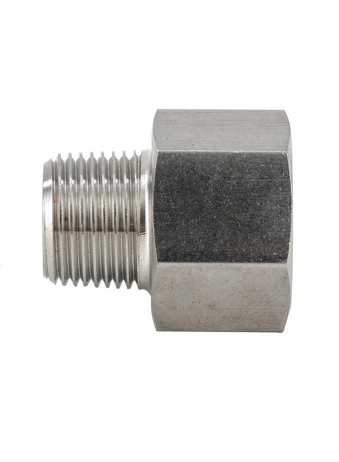 وصلة أنابيب من الفولاذ المقاوم للصدأ 304 من Yoebor Metalwork، محول، من سن أنثوي G 1/8 بوصة إلى سن ذكر NPT 1/8 بوصة، قطعة واحدة - Image 4