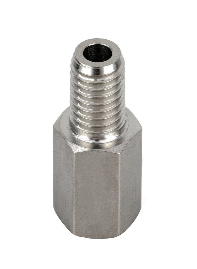 وصلة أنابيب من الفولاذ المقاوم للصدأ 304 من Yoebor Metalwork، محول، من سن أنثوي G 1/8 بوصة إلى سن ذكر NPT 1/8 بوصة، قطعة واحدة - Image 2