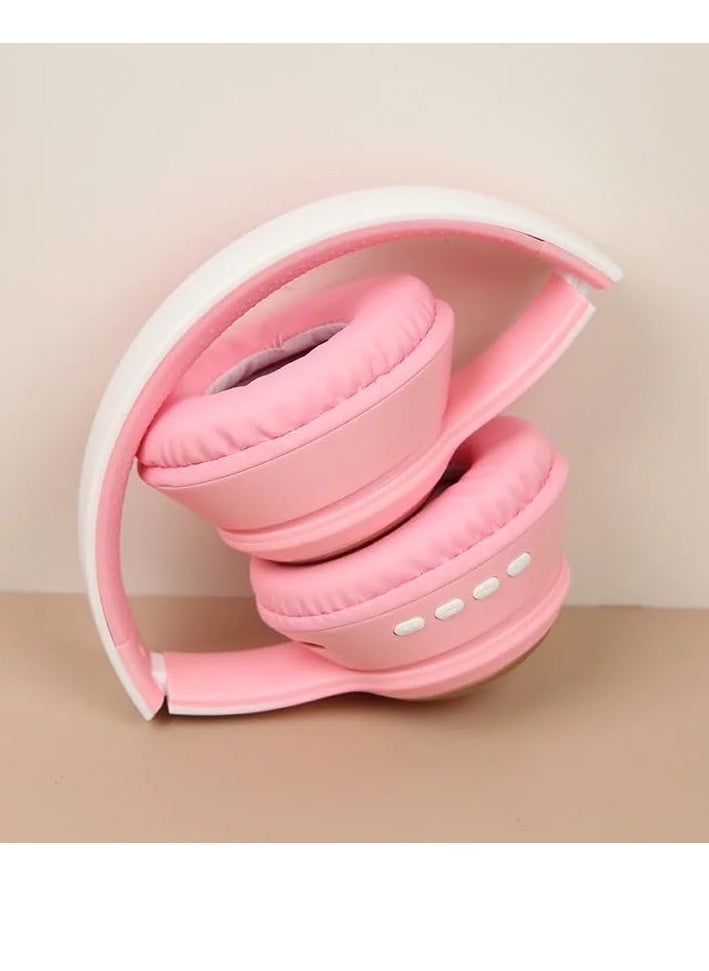 AMBERJACK Wireless Music BT Headphones for Gaming Over Ear Foldable Noise Protection Headset AKZ61 For Children Boy Girl Travel School Phone Pad Tablet PC  - Image 3