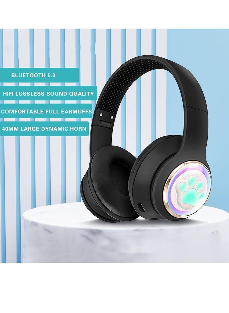 AMBERJACK Wireless Music BT Headphones for Gaming Over Ear Foldable Noise Protection Headset AKZ61 For Children Boy Girl Travel School Phone Pad Tablet PC  - Image 2