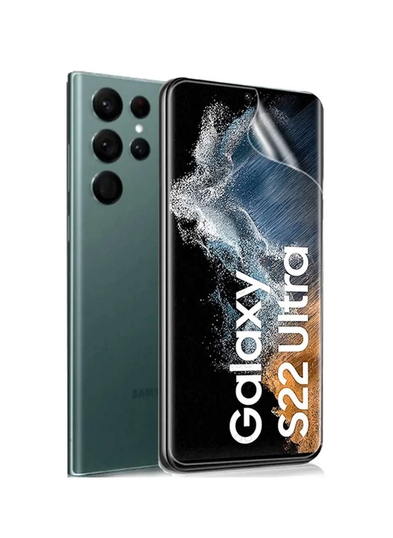 Unipha Flexible TPU Screen Protector Designed For Samsung Galaxy S22 Ultra Clear HD Self Healing Unbreakable Film - Image 1