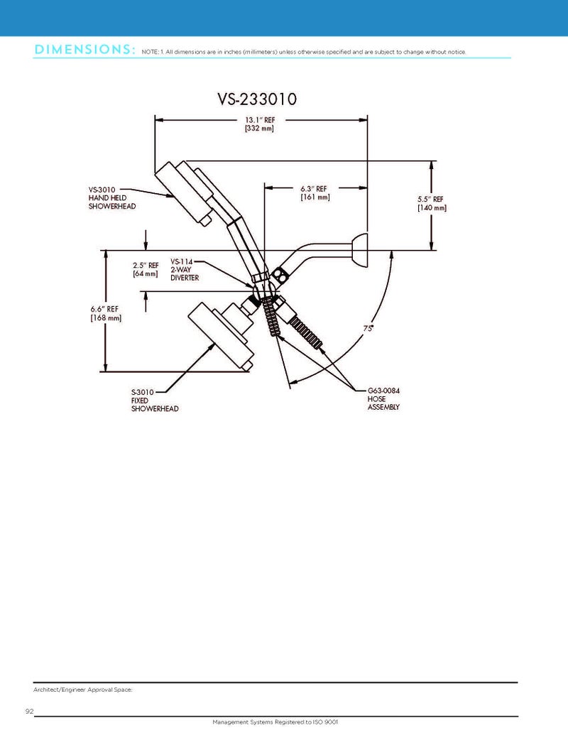 Speakman VS-233010 Neo Anystream 2-Way Shower Combination, 2.5 GPM, Polished Chrome - Image 3