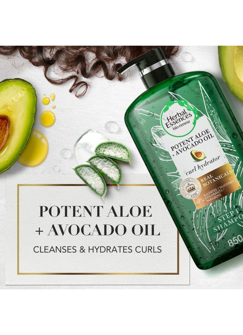 Herbal Essences Sulfate Free Potent Aloe + Avocado Oil Hair Shampoo to Cleanse and Hydrate Curls New Size - Image 2