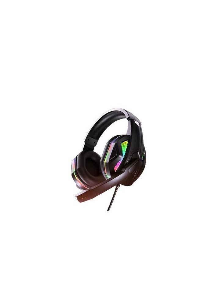 Aspor - Aspor A217 Multicolour Game Headset  USB*3.5mm  Multi-color light flashing alternately. Rotatable microphone. Comfortable and skin-friendly material. Stereo surround sound. Wire control function. - Image 1