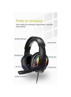 Aspor A217 Multicolour Game Headset  USB*3.5mm  Multi-color light flashing alternately. Rotatable microphone. Comfortable and skin-friendly material. Stereo surround sound. Wire control function.